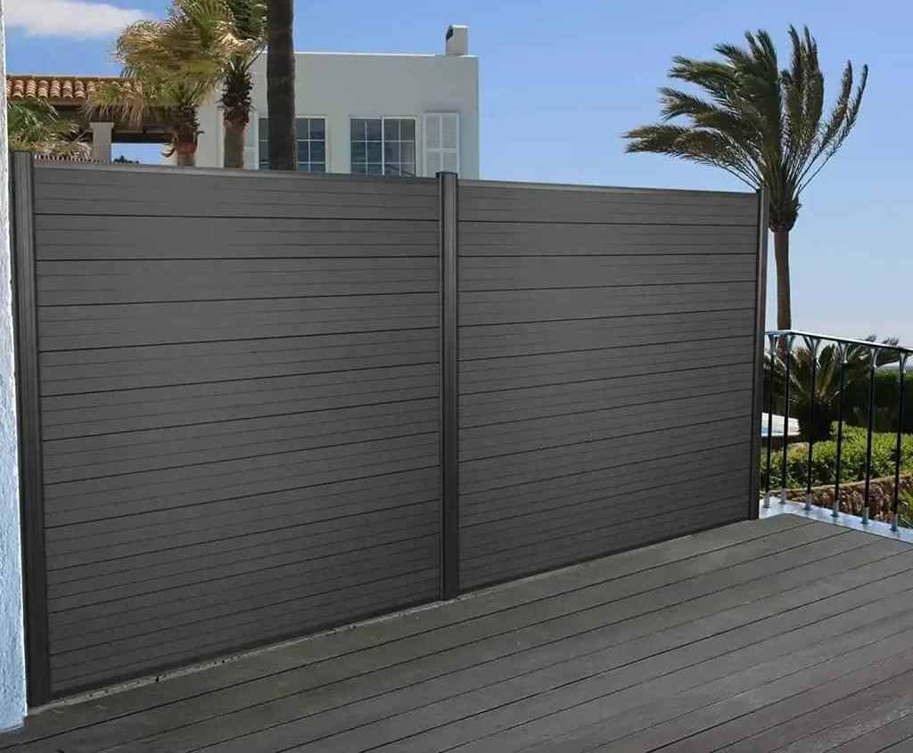 Fence Panel Retractable Wpc Composite Wood Hot Sale Outdoor Garden Fence