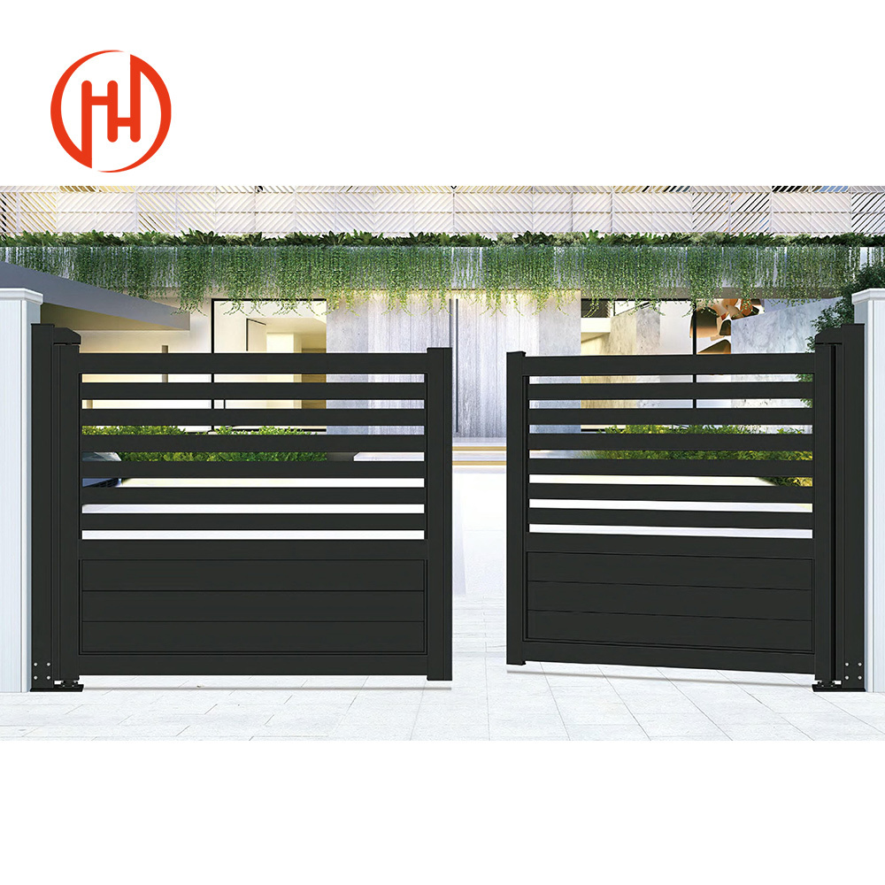 Villa Exterior Aluminum Driveway Gates Swing Gate  Automatic Open Aluminium Gate for Entrance