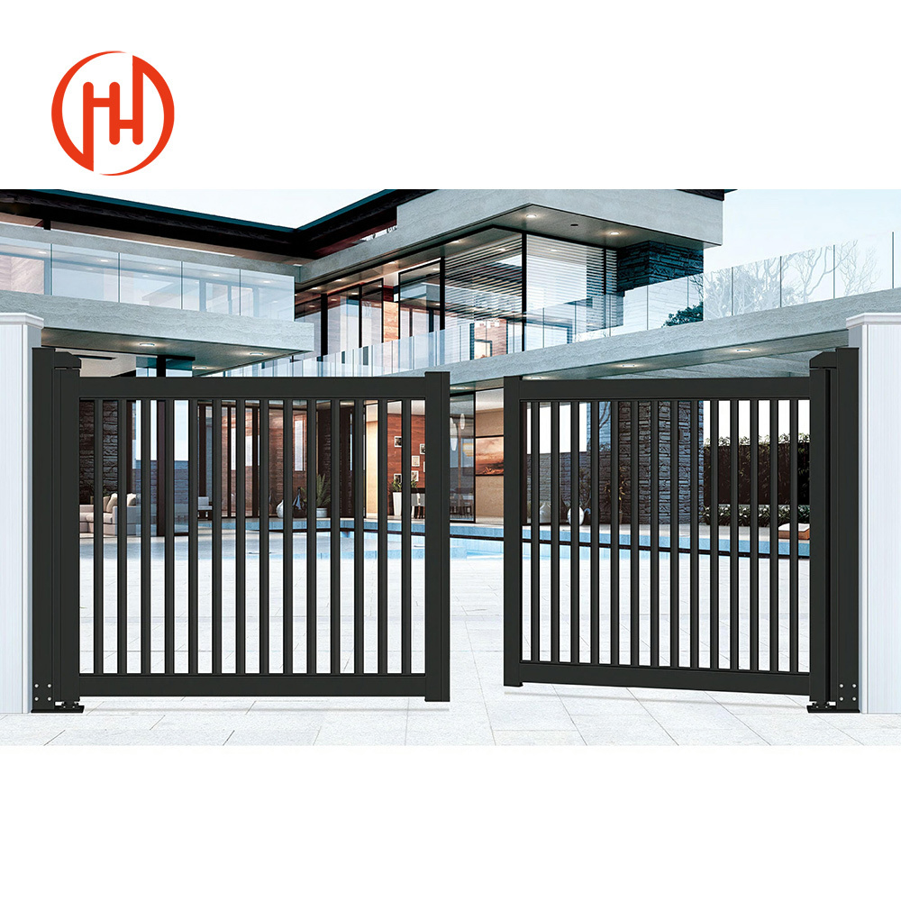 Villa Exterior Aluminum Driveway Gates Swing Gate  Automatic Open Aluminium Gate for Entrance