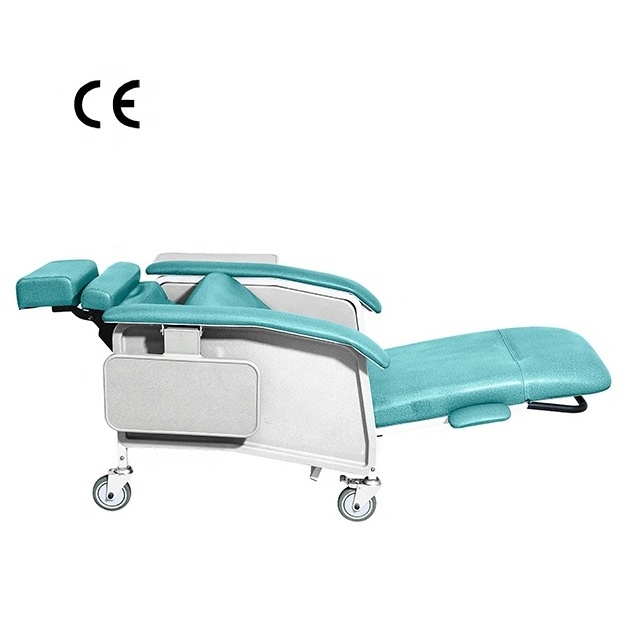 Online Supplier Portable Folding Phlebotomy Blood Draw Chair Recliner With Storage On Wheels