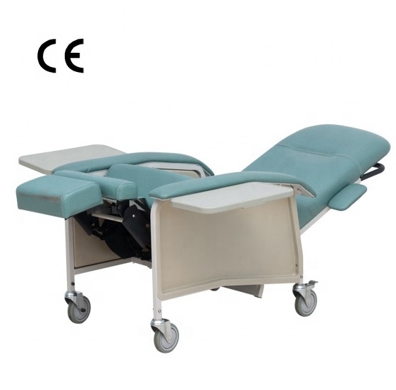 Online Supplier Portable Folding Phlebotomy Blood Draw Chair Recliner With Storage On Wheels