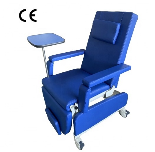 Hospital Funiture with 2 motors Electric Blood Collection dialysis  Reclining Bed multifunctional Chemotherapy Chair with CPR