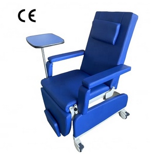 Hospital Funiture with 2 motors Electric Blood Collection dialysis  Reclining Bed multifunctional Chemotherapy Chair with CPR