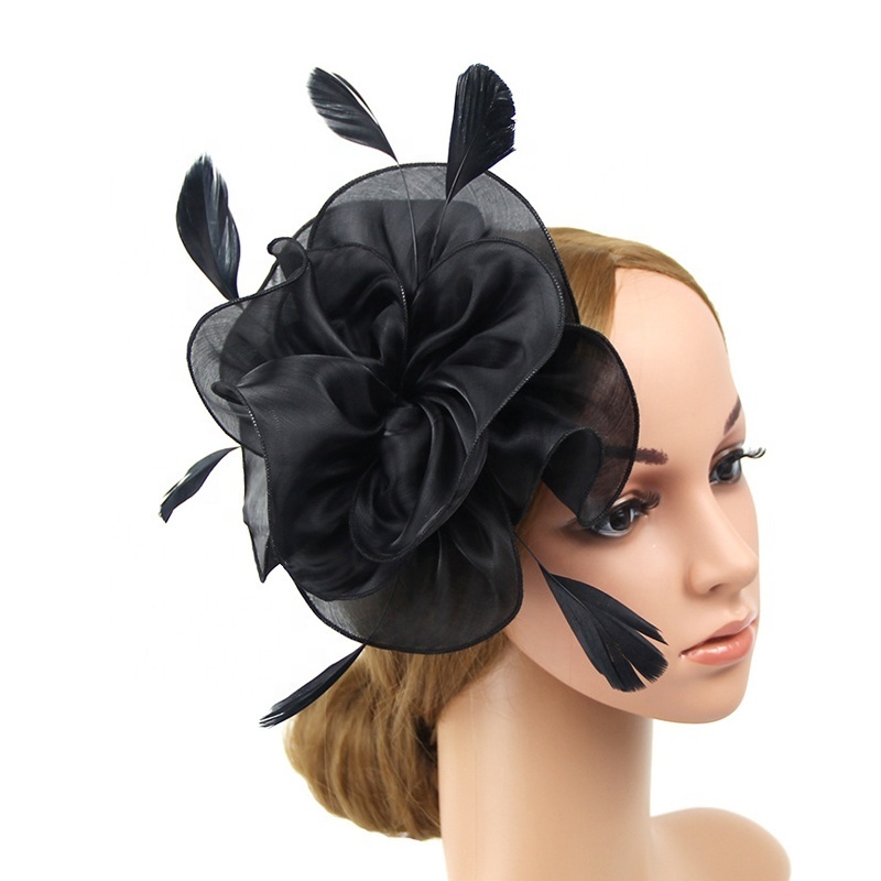 wholesale fancy derby elegant fancy fascinator first lady suits matching organza church hats for women