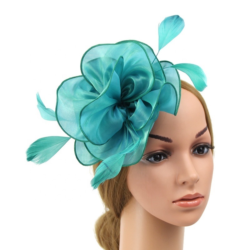 wholesale fancy derby elegant fancy fascinator first lady suits matching organza church hats for women