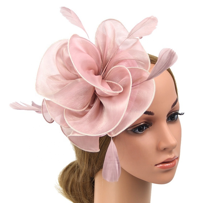 wholesale fancy derby elegant fancy fascinator first lady suits matching organza church hats for women