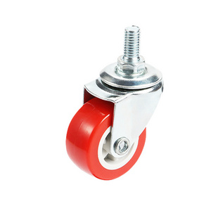 Hot sale 25/32/38/50/63/75mm PVC caster wheel threaded stem for furniture and shelves