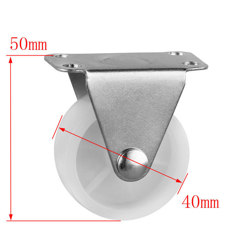 Plastic wheels rigid style PP caster wheel 1/1.25/1.5/2/2.5/3 inch furniture caster wheel for cabinets and trolleys