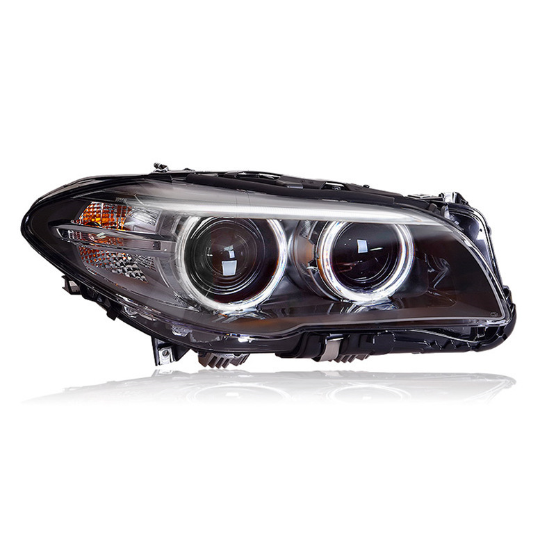 For 11-13 BMW 5 Series headlight assembly F18 F19 retrofit angel eye daytime running LED lens headlights