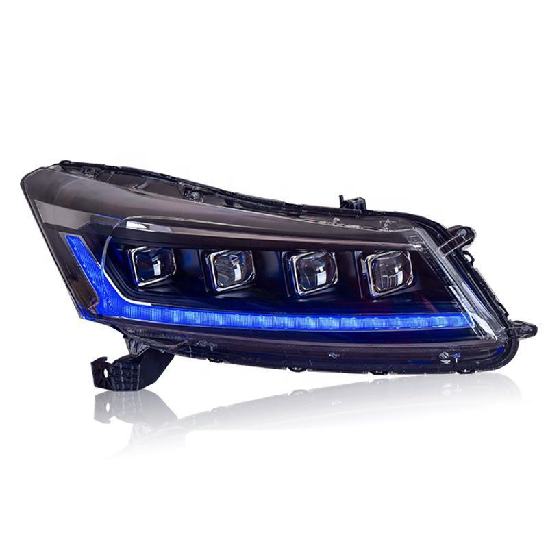 For Honda Accord LED Headlights 2008-2013 8th Generation Dynamic Turn Signal High Beam Projector Lens with DRL