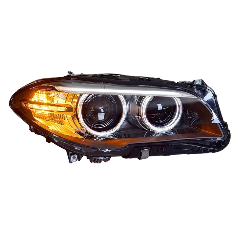 For 11-13 BMW 5 Series headlight assembly F18 F19 retrofit angel eye daytime running LED lens headlights