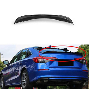 For Honda Civic 11th 2021-2023 Carbon Fiber Look Rear Spoiler Wing Lip Carbon Fiber Style Car Spoilers