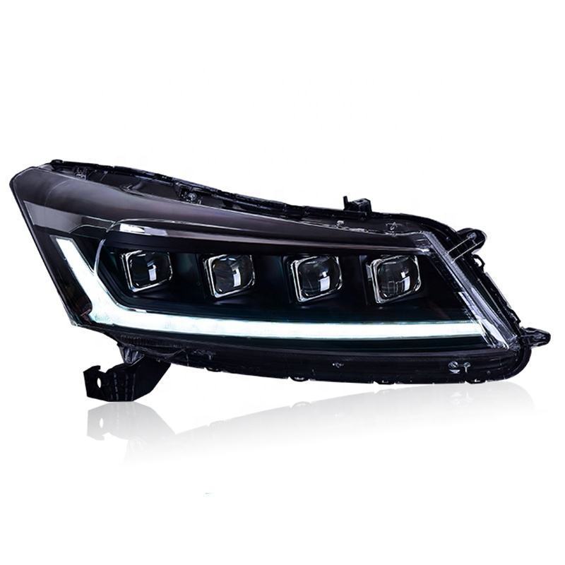 For Honda Accord LED Headlights 2008-2013 8th Generation Dynamic Turn Signal High Beam Projector Lens with DRL