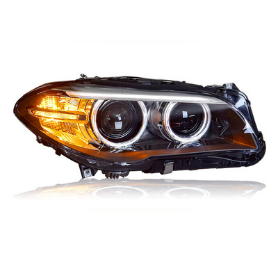 For 11-13 BMW 5 Series headlight assembly F18 F19 retrofit angel eye daytime running LED lens headlights