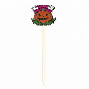 Custom Halloween pumpkin wooden yard sign stake board outdoor decoration