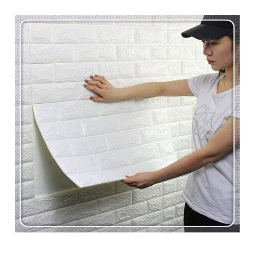 Factory directly 3d brick foam wall sticker pe foam wallpaper self adhesive