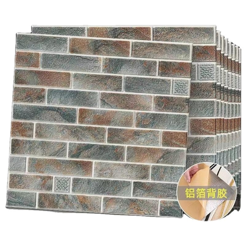 3D self adhesive xpe foam brick wall sticker positional design pe foam wallpaper interior home decoration wall coating