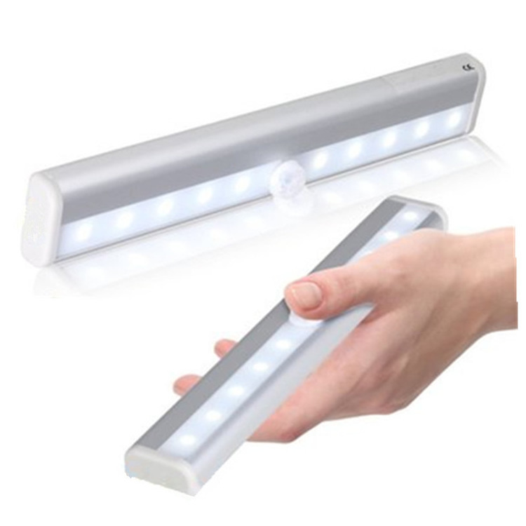 USB Rechargeable 10 led smart motion sensor strips led lighting kitchen closet under cabinet led light