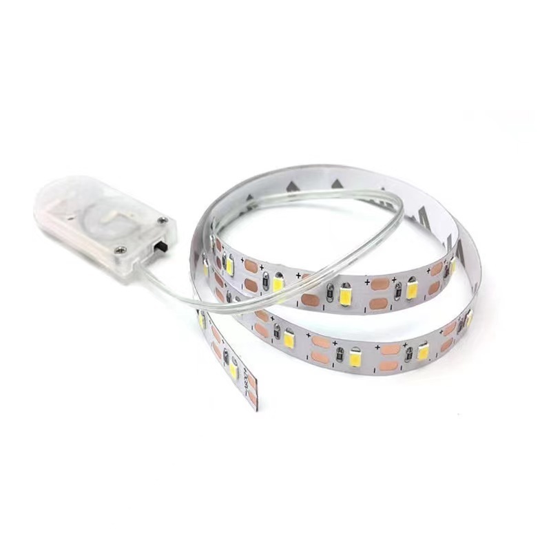 3v 1m 2m smd 2835 kit adhesive small CR2032 button cell battery powered led strip light