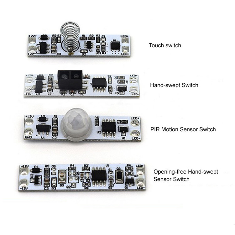 10mm LED Cabinet Light Short Distance Hand Sweep Sensor Switch Capacitive Touch Sensor Switch PIR Motion Sensor Switch