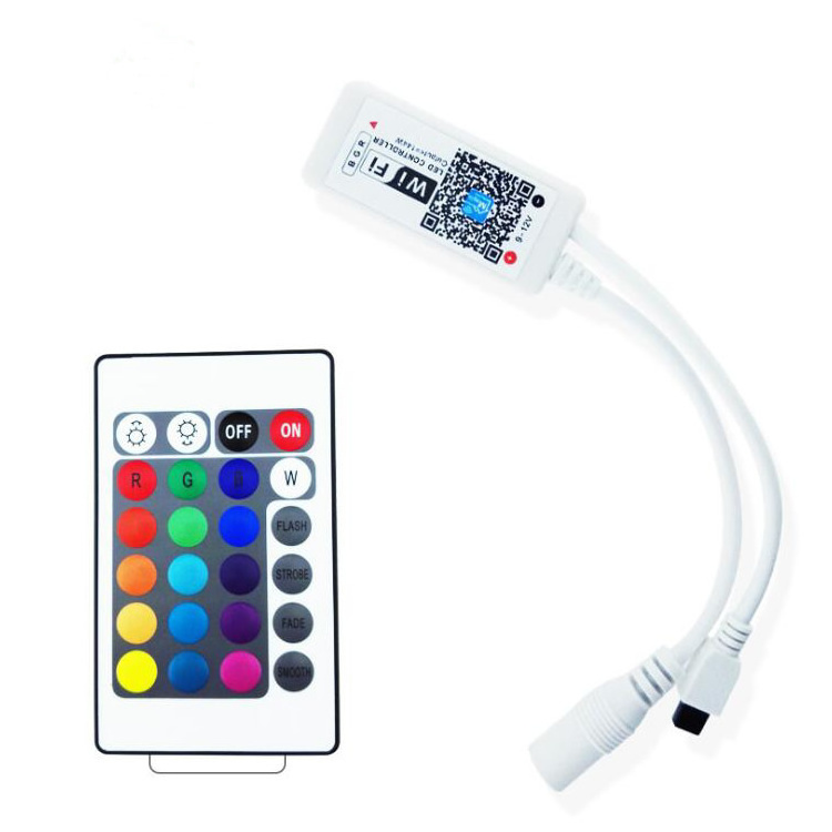 DC5-28V Smartphone android ios alexa rgb led strip light mini ir 24 keys magic home wifi led strip controller