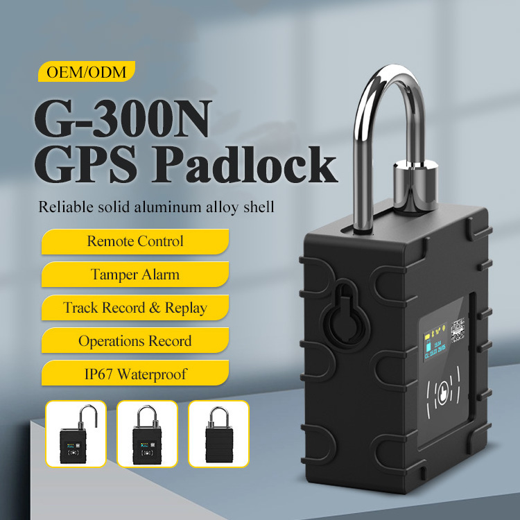 G300N Wholesale GPS Tracking Smart Lock 9600mAh Sim Card Padlock For Container Truck Tank Logistics Cars