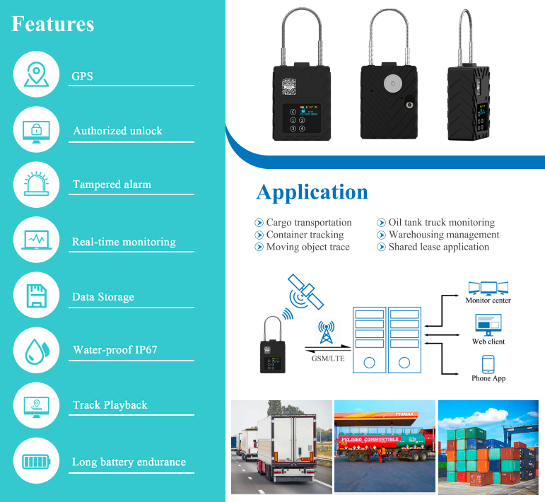 2023 New G360P gps iot scooter smart lock for logistics