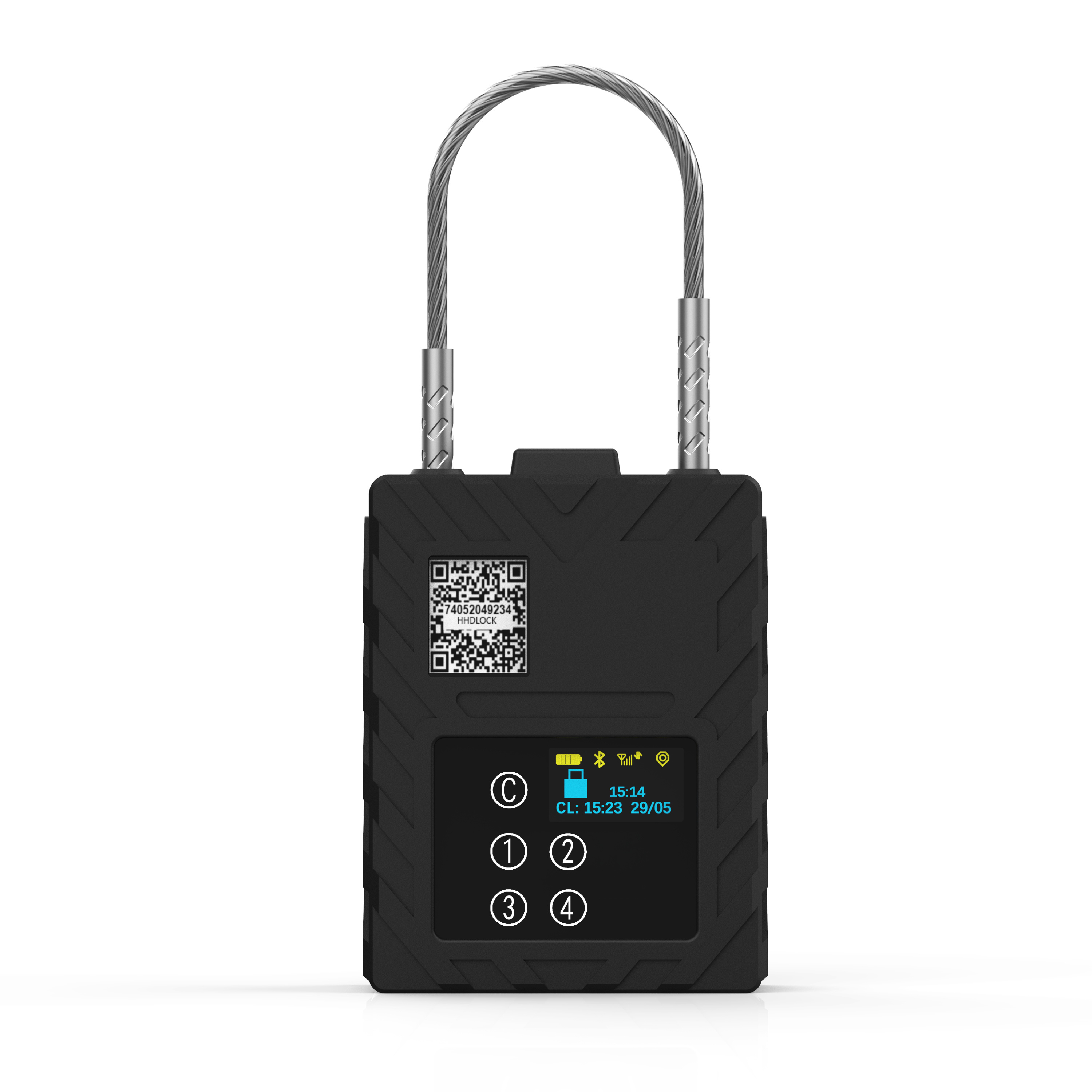 Intelligent iot lorawan GPS remote tracking lock long time standby outdoor RFID NFC PASSCODE padlock