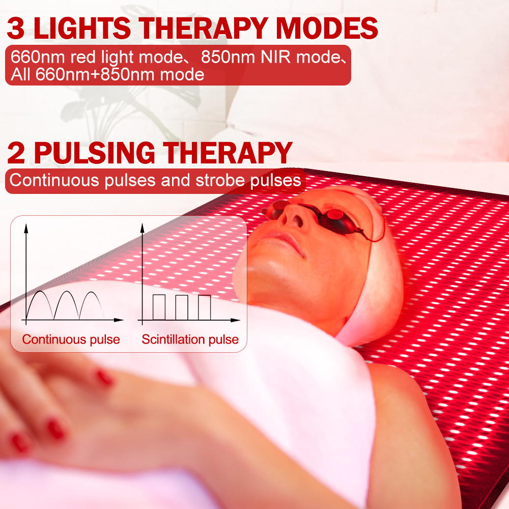 OEM ODM Private logo spa salon Full body red light therapy mat led near infrared light therapy blanket