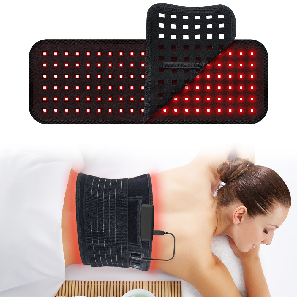 Gerylove wearable red therapy light belt device 660nm 850nm Large Pads led infrared wrap for back/muscle pain relief