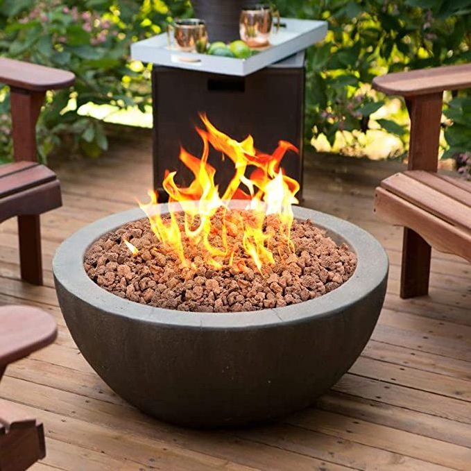 Tabletop Ethanol Fireplace Diamond Shape Table Top Fire Pit Indoor Outdoor Concrete Tabletop Fire Pit Bowl