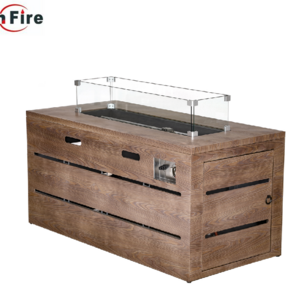 Direct sale SPCC temperature visual fire pit LP gas fuel fire pit outdoor rectangle fire pit