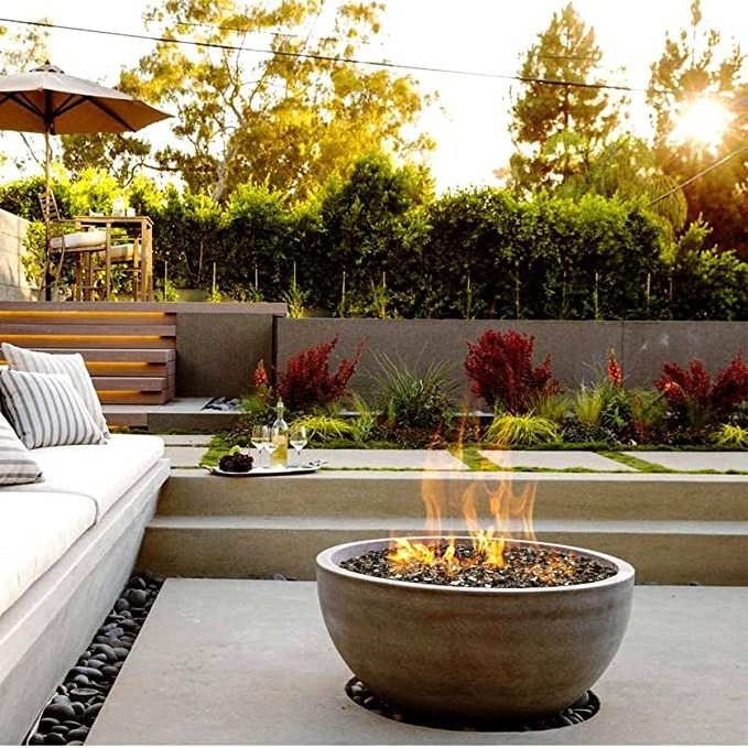 Tabletop Ethanol Fireplace Diamond Shape Table Top Fire Pit Indoor Outdoor Concrete Tabletop Fire Pit Bowl