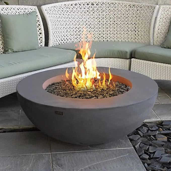 Tabletop Ethanol Fireplace Diamond Shape Table Top Fire Pit Indoor Outdoor Concrete Tabletop Fire Pit Bowl