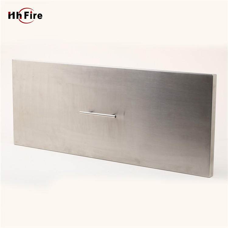 Outdoor stainless steel gas fire pit burner pan cover