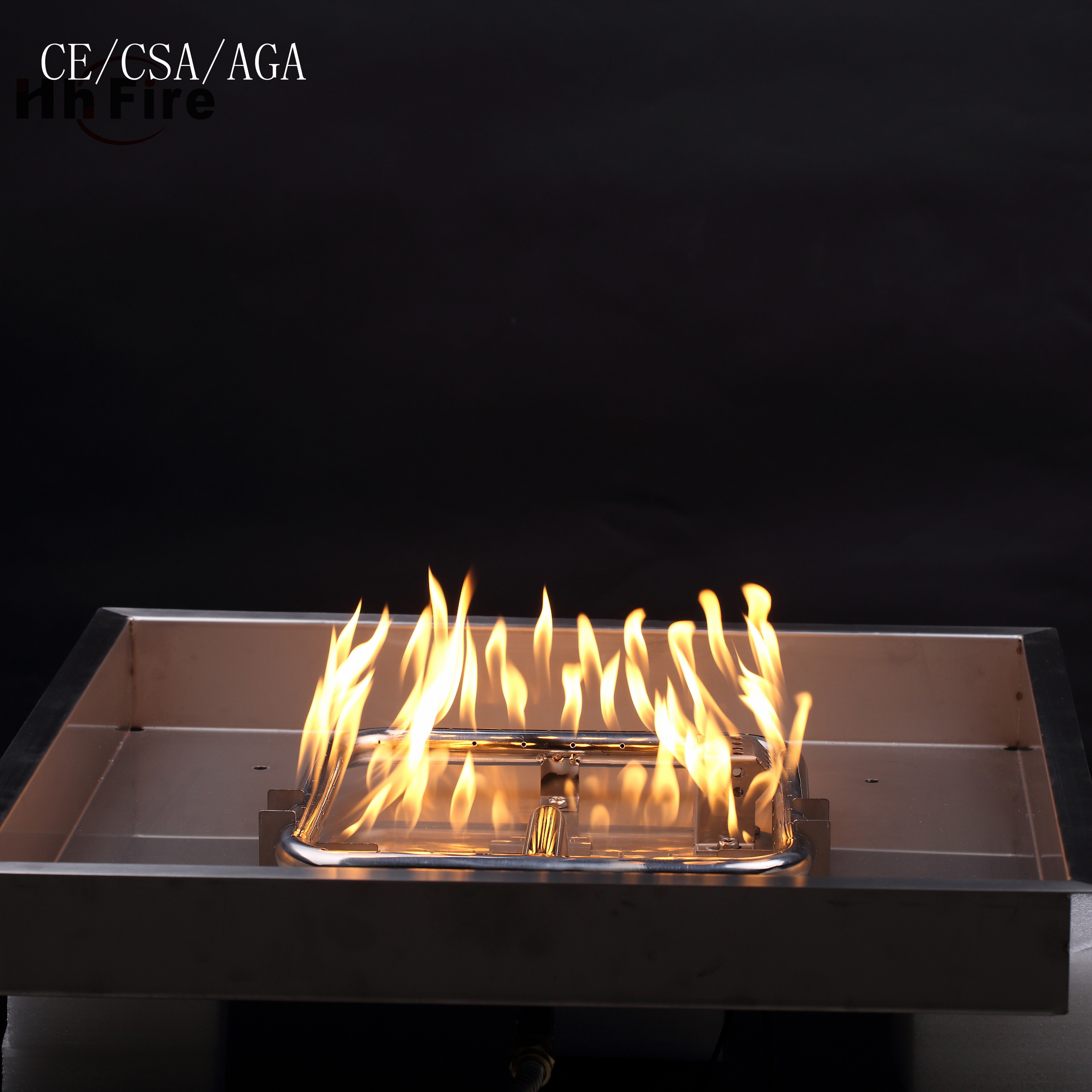 Better thermal insulation drop-in Burner with cover for rattan tables