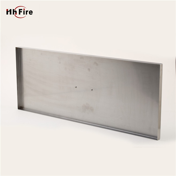 Outdoor stainless steel gas fire pit burner pan cover