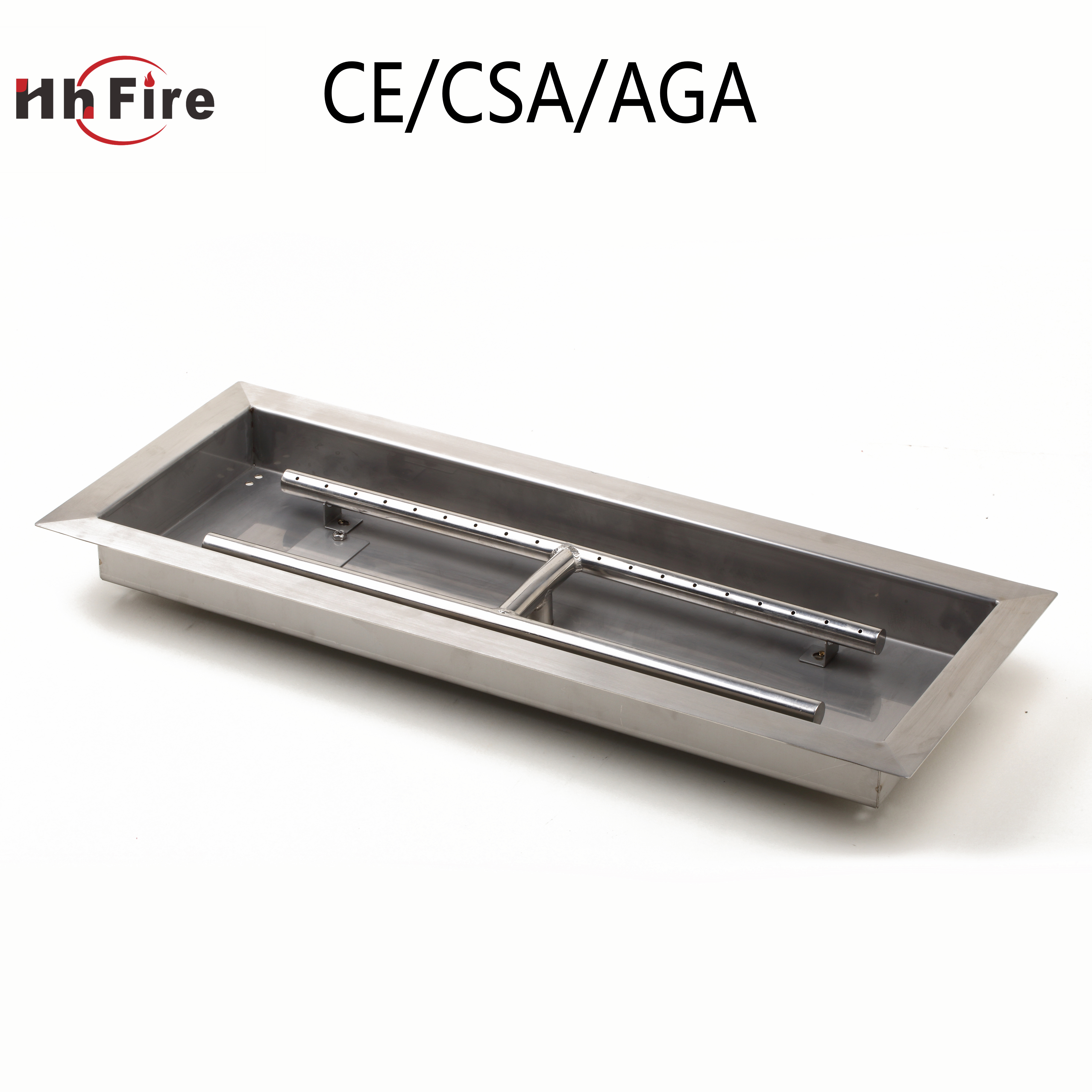 DIY Outdoor Stainless Steel Gas Fire Pit Buner Pan With Lid