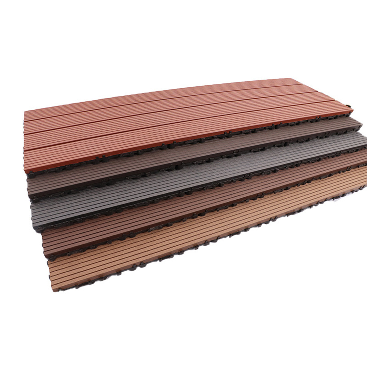 HHFlooring Group 30x90cm WPC DIY Tile Wood Plastic Composite waterproof Outdoor Flooring outdoor indoor WPC Decking Tiles