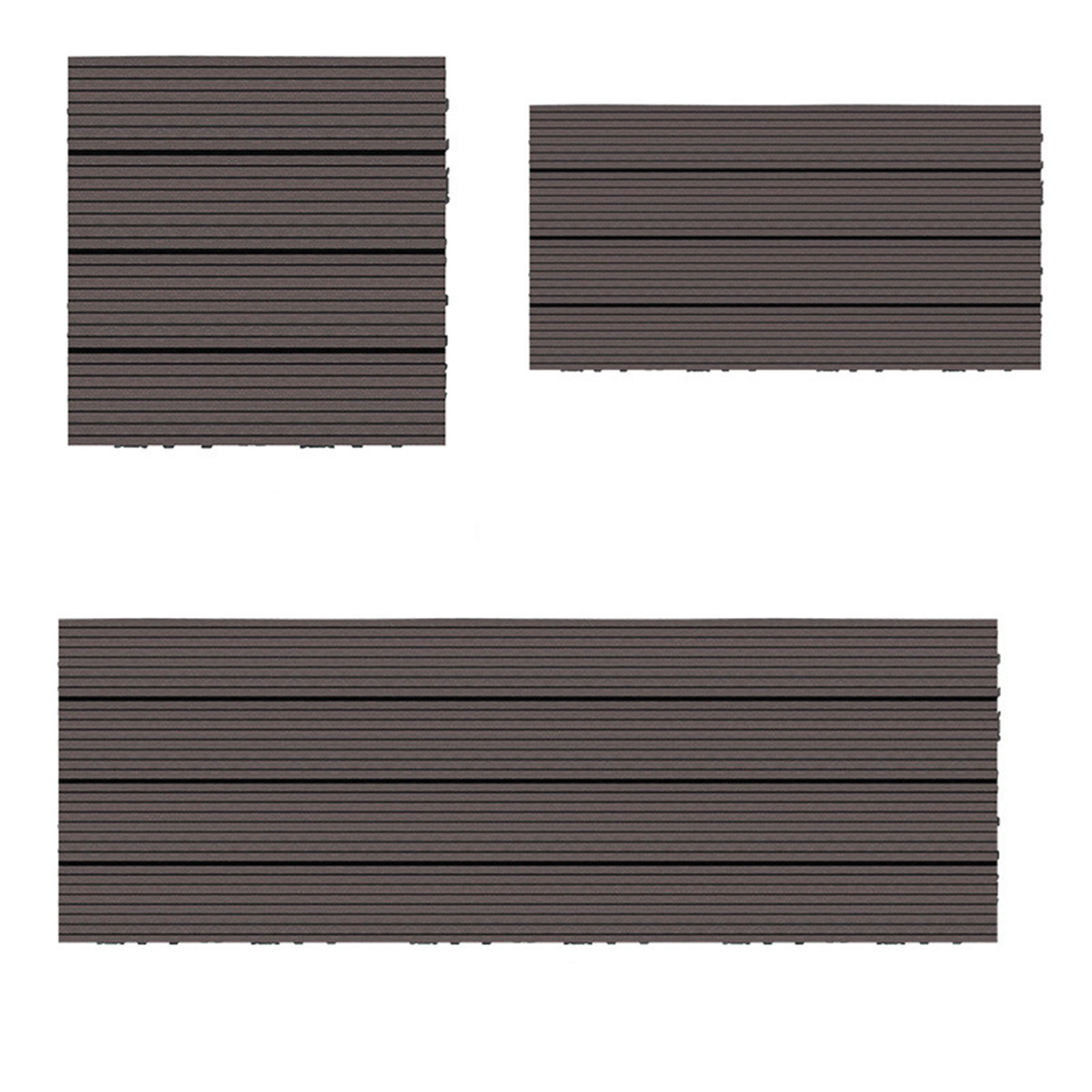 HHFlooring Group 30x90cm WPC DIY Tile Wood Plastic Composite waterproof Outdoor Flooring outdoor indoor WPC Decking Tiles