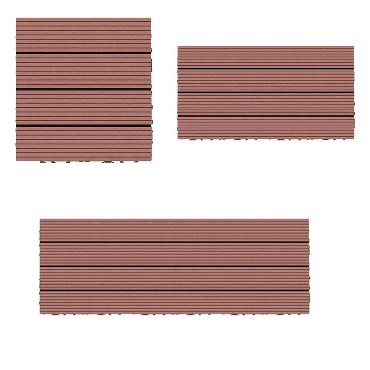 HHFlooring Group 30x90cm WPC DIY Tile Wood Plastic Composite waterproof Outdoor Flooring outdoor indoor WPC Decking Tiles