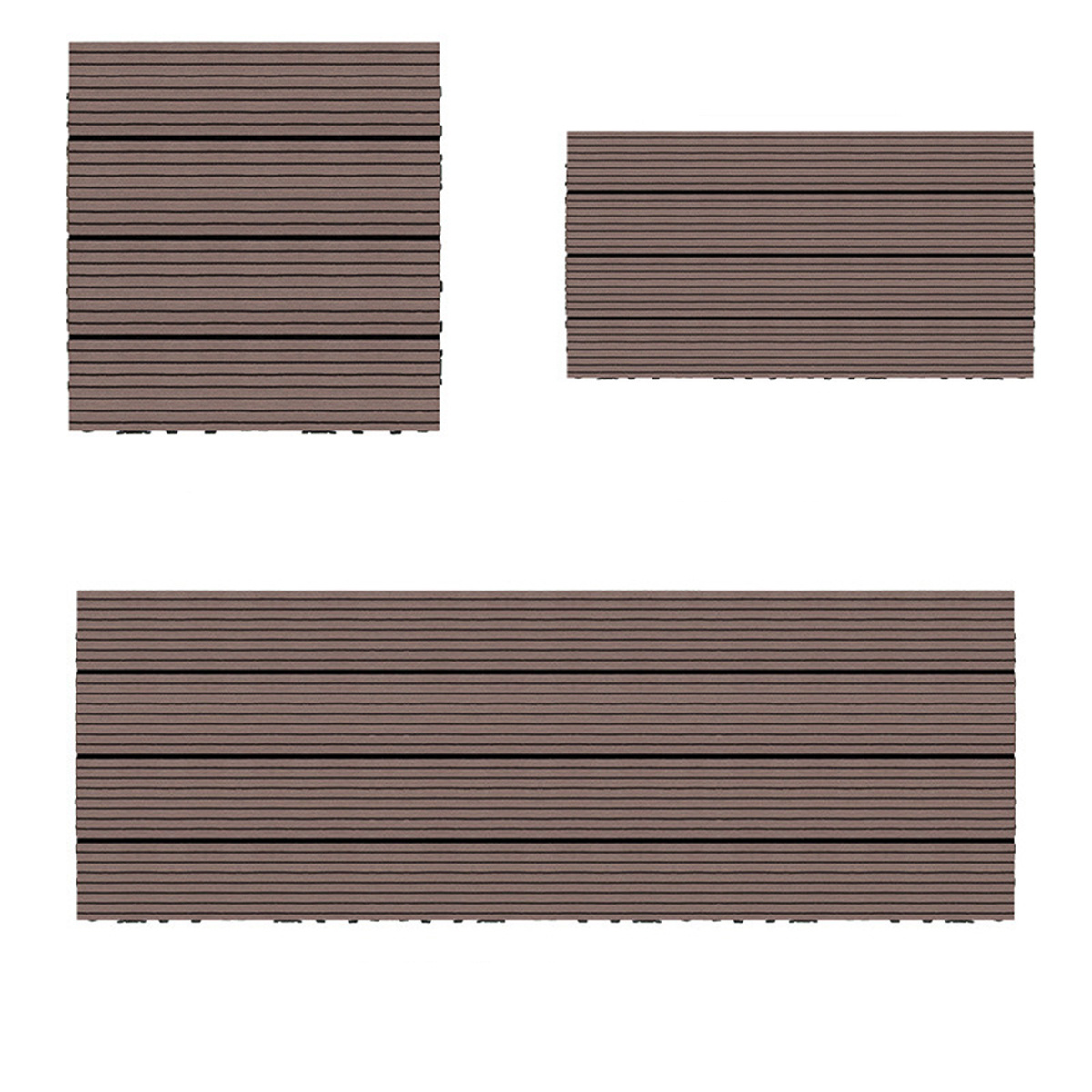 HHFlooring Group 30x90cm WPC DIY Tile Wood Plastic Composite waterproof Outdoor Flooring outdoor indoor WPC Decking Tiles