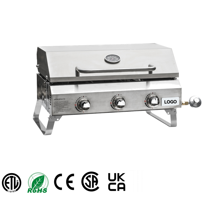 Grill Factory Commercial Portable Gas Cooker Grill  Plancha Outdoor BBQ Gas Grill