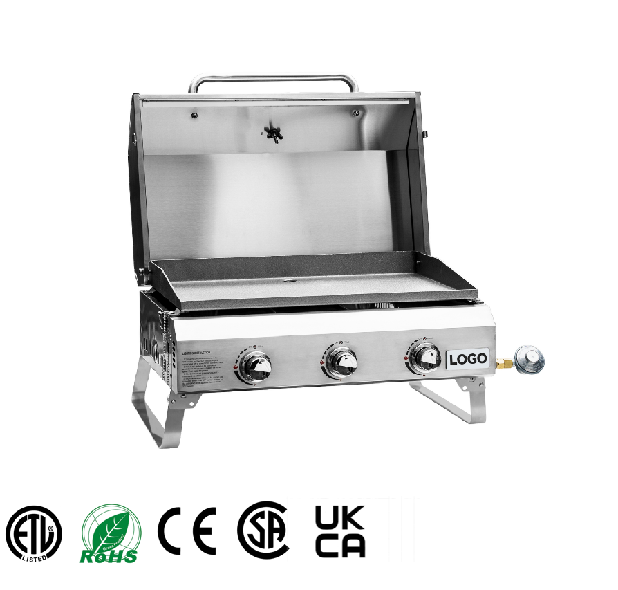 Grill Factory Commercial Portable Gas Cooker Grill  Plancha Outdoor BBQ Gas Grill