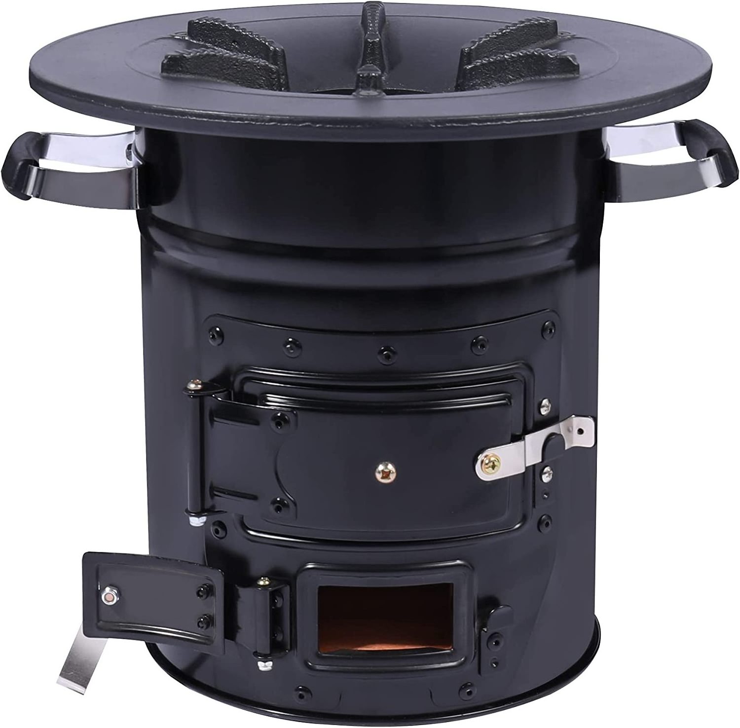 outdoor wood pellet cooking burning portable wood smokeless charcoal stove