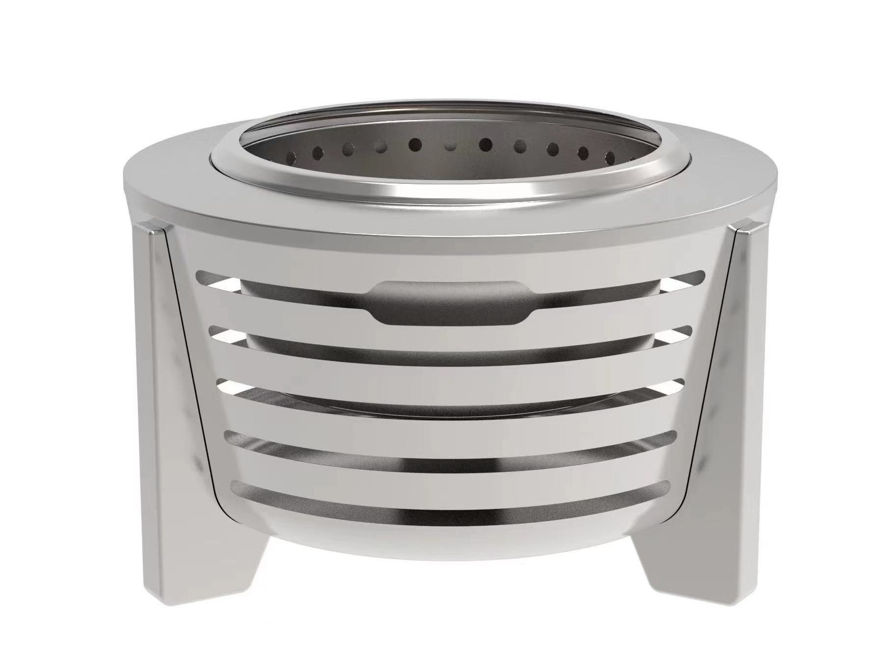 Smokeless Round Portable Fireplace Eco-friendly Stainless Steel Firepits Clean Burning Fire Bowl Outdoor Fire Pit