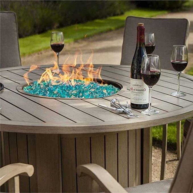 Tabletop Ethanol Fireplace Hot Selling Outdoor Concrete Table Fire Pit Bowl Smores Maker Burner Garden Bio Fireplace