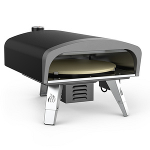 Steel with high temperature powder coating Electric automatic motor Gas pizza oven outdoor garden electric pizza oven