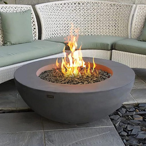 Tabletop Ethanol Fireplace Hot Selling Outdoor Concrete Table Fire Pit Bowl Smores Maker Burner Garden Bio Fireplace