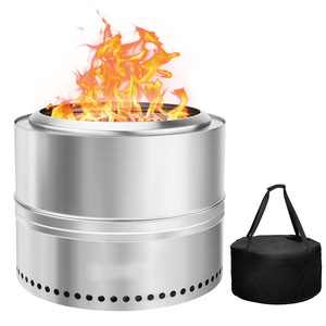 Tabletop Stove Detachable Stainless Steel Stove Portable Tabletop Smokeless Fire Pit For Patio